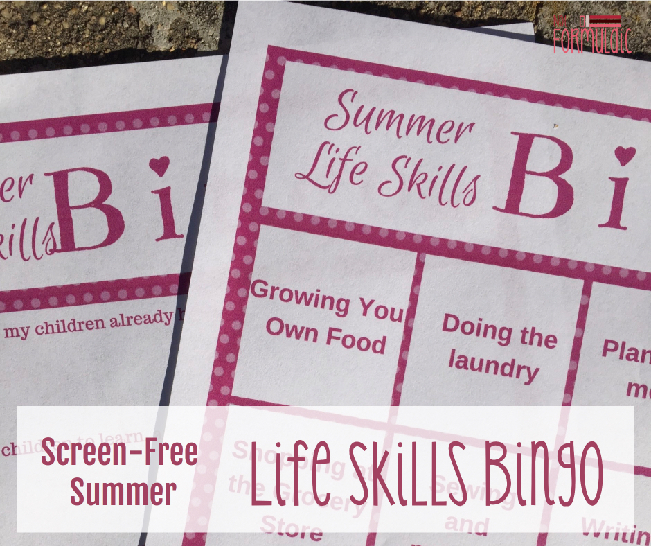 Lifeskillsbingofb - Have A Screen-free Summer With Life Skills Bingo - Gifted/2e Parenting