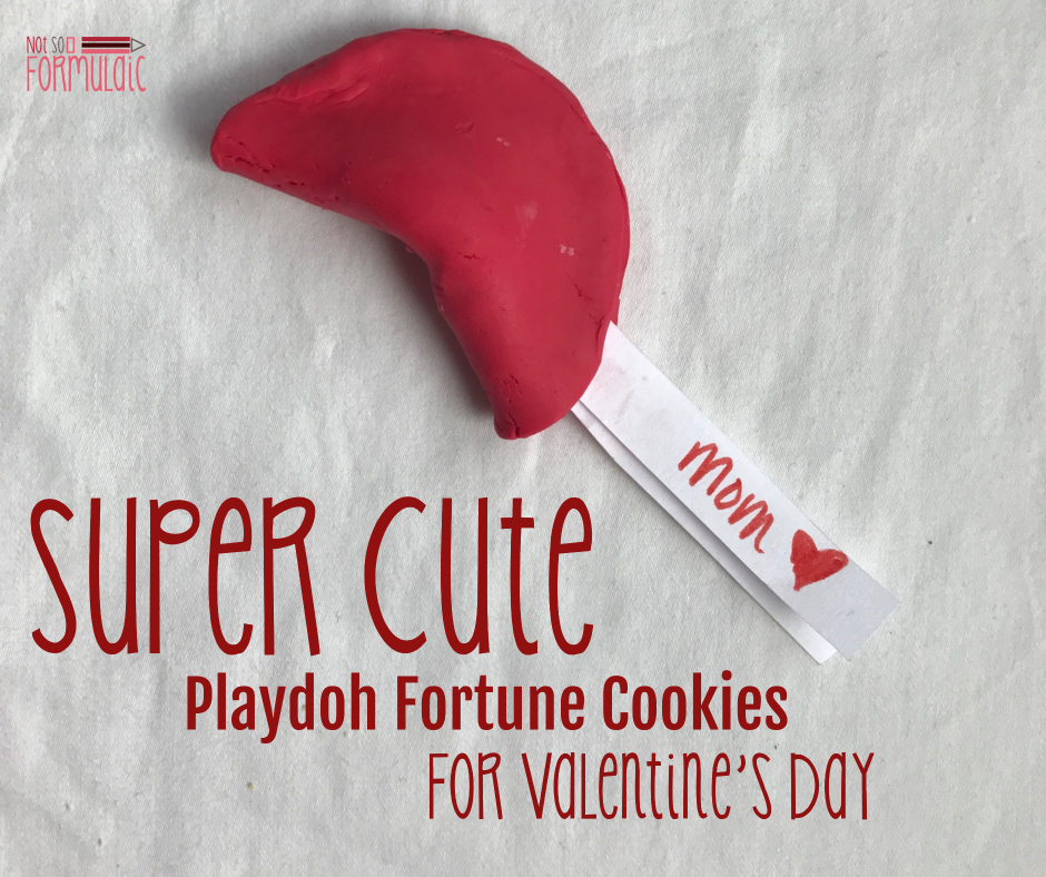 Playdoh Fortune Cookies - Super Cute Valentine Craft - Playdoh Fortune Cookies - Gifted/2e Faith Formation