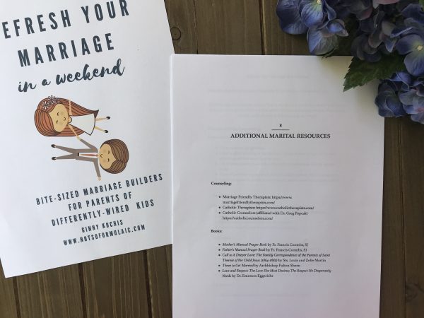 Refresh Your Marriage In A Weekend Bite Sized Marriage Builders For Parents Of Differently Wired Kids