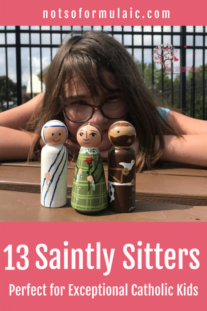 Saintly Sitters Pin - 13 Saintly Sitters For Exceptional, Differently-wired Kids - Gifted/2e Faith Formation